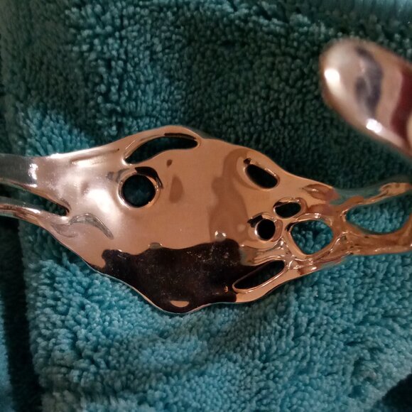 Hagit Gorali Pearl, Topaz and 925 Sterling Adjustable Cuff for Smaller Wrist - Picture 3 of 4